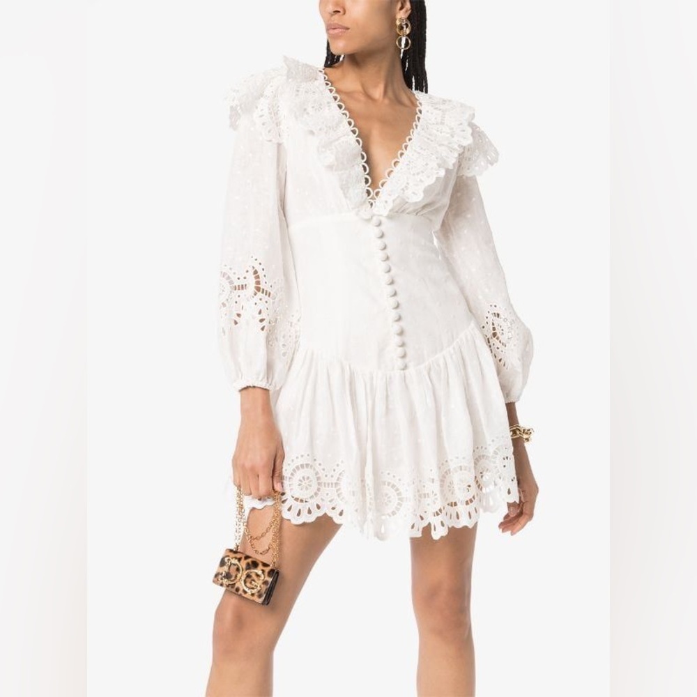 NWT ZIMMERMANN Bellitude Scalloped Dress